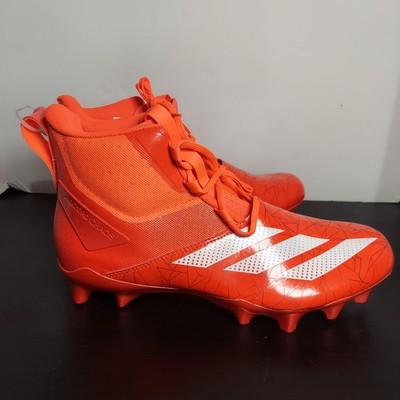 Adidas Adizero Chaos Shoes Mens Size 11 Orange Mid Football Cleats AIF9717