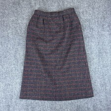 VTG Pendleton Woolen Mills Plaid Skirt Size 8 Vintage Pure Virgin Wool