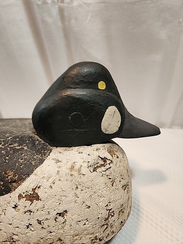 SEÑUELO PATO CORCHO Y MADERA VINTAGE AÑOS 40 - Imagen 4 de 15