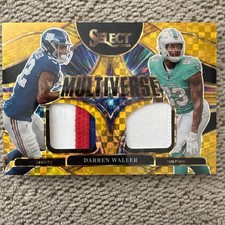 Darren Waller 2025 Select Multiverse Dual Patch GOLD Prizm # MVJ-DWR /10
