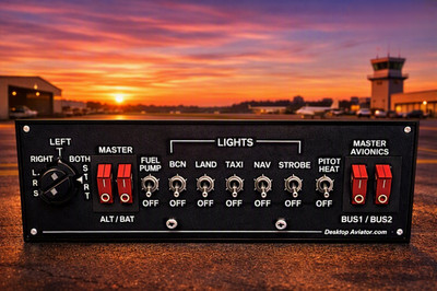 SALE! GA Switch Panel USB Compatible /w MSFS  & X-Plane Flight Simulators
