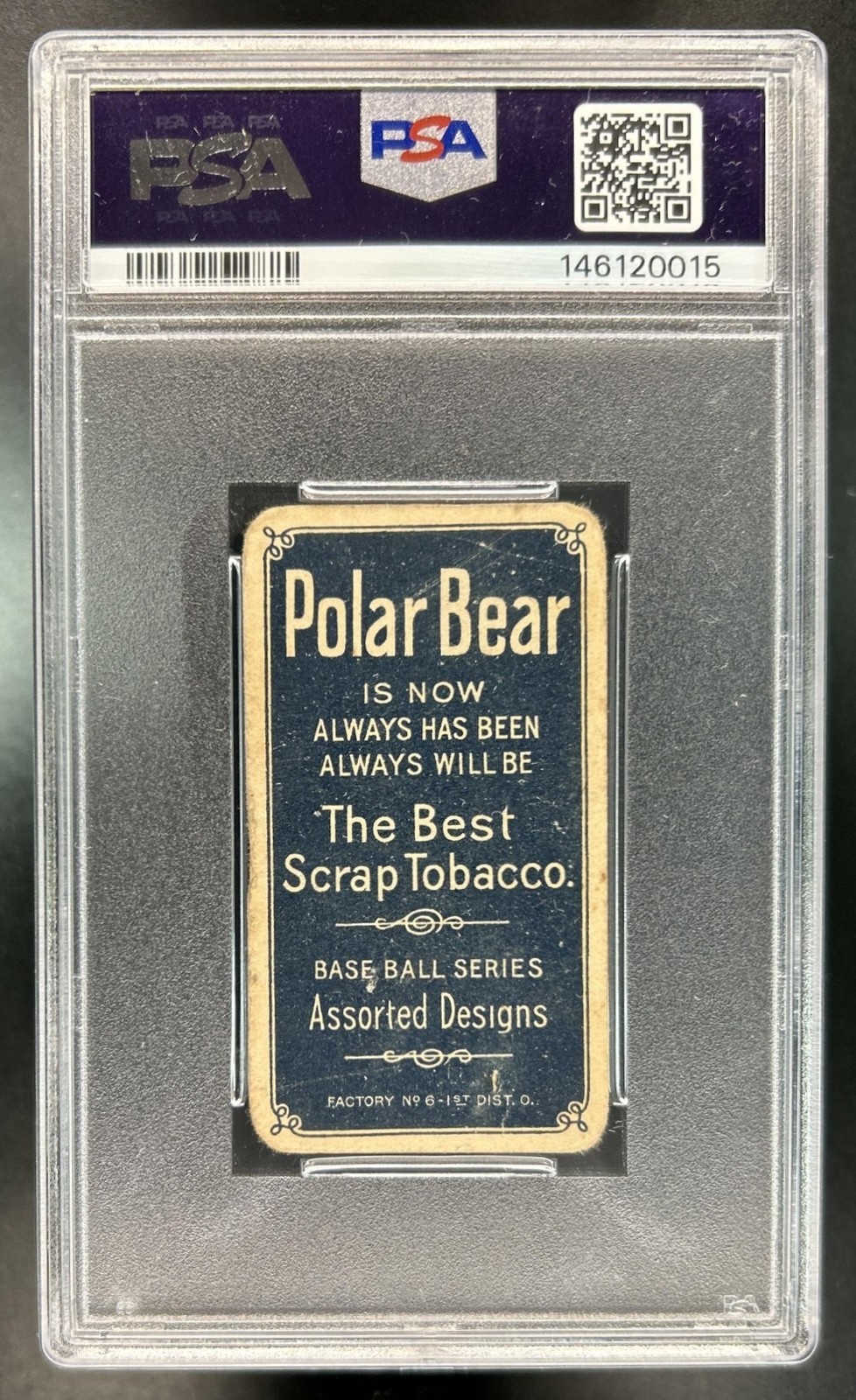 1909-11 T206 Roger Bresnahan With Bat Polar Bear PSA Authentic view 2