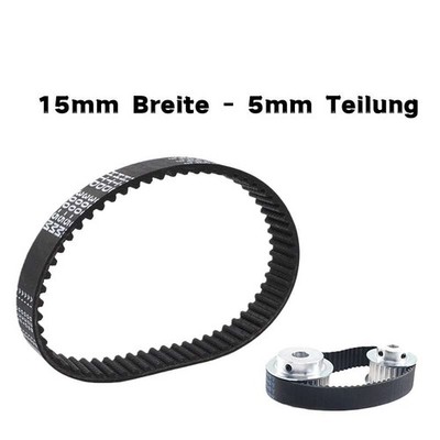 HTD 5M Zahnriemen 5mm Teilung 15mm Breite geschlossen für 3D Drucker CNC Robotik