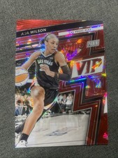 2025 Panini VIP - A’ja Wilson Red Cracked Ice Prizm /99 #6 Vegas Aces