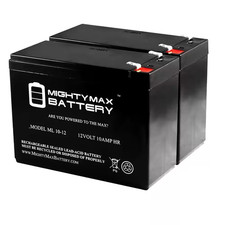 12-Volt 10 Ah SLA (Sealed Lead Acid) AGM Type Replacement Battery (2-Pack)