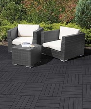 Nicoman Graphite Recycled Interlocking Outdoor Patio Composite Decking Tiles