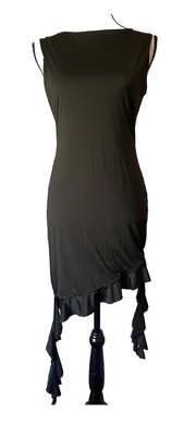 Thirty Thirty LA Black Retro  Asymmetrical Bodycon Unique Party Dress XL