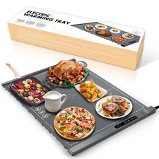 Food Warming Mat - Portable Party Buffet Electric Warming Tray, Foldable Food...