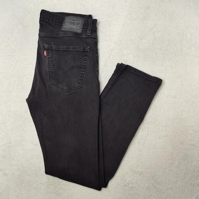Levis 502 Jeans Mens 36x34 Black Tapered Regular Stretch Denim 5-Pocket School