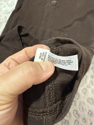 Vtg Gap Kids 2000s Brown Hooded Button Up Swim Coverup Sz XL (12) Y2K - Picture 9 of 10