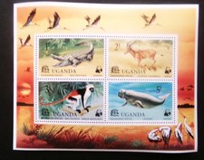 Uganda QEII 1977 Endangered Species Miniature Sheet MS204  MNH