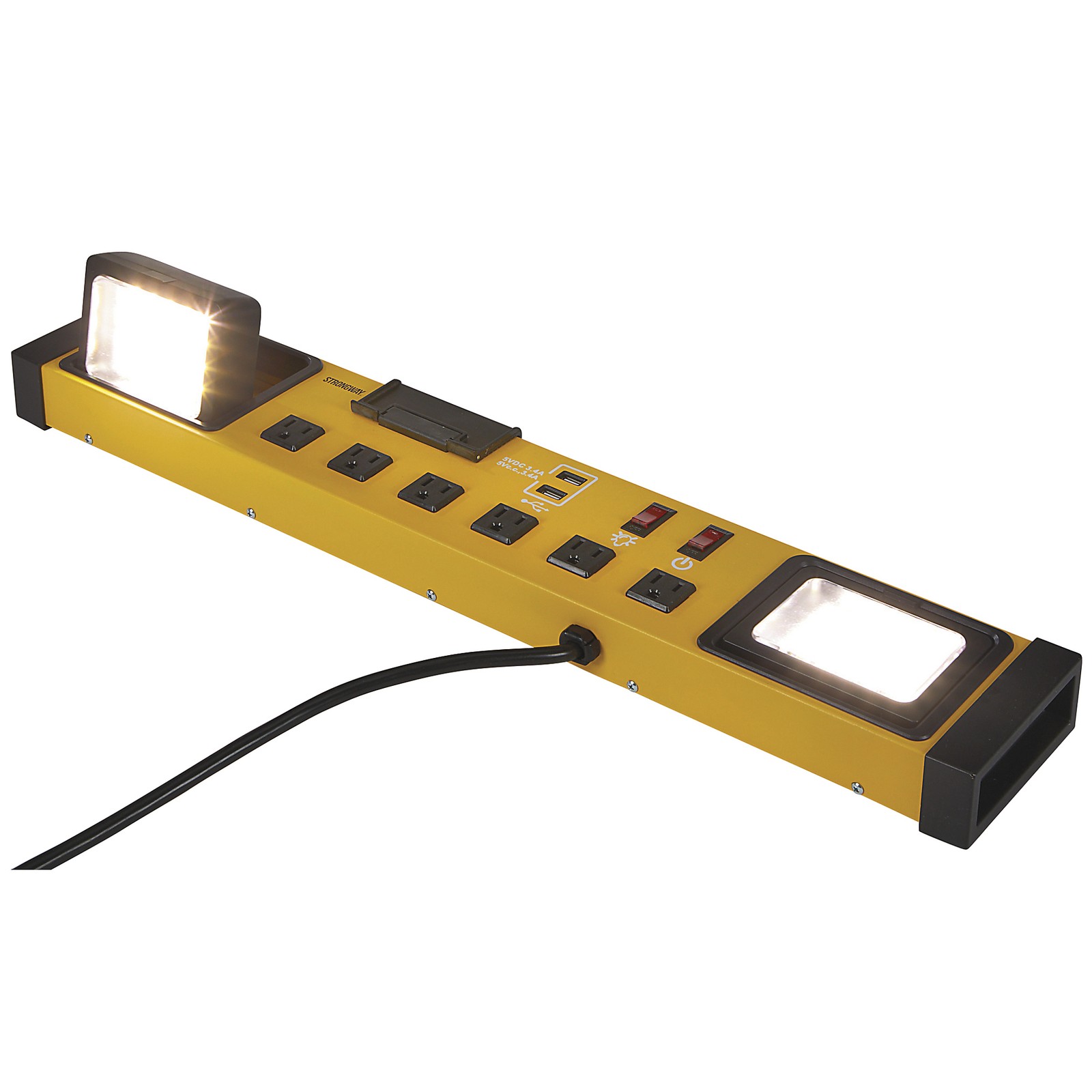 Strongway 6-Outlet Power Bar, 14/3 Ga., 15 Amps