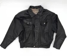 Vintage Unity Leather Jacket Mens Medium Biker 80s Chapter Member Liner