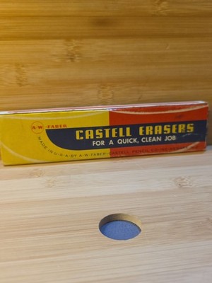 Vtg Box of 9 Faber-Castell 7'' Electric Machine Erasers No. 74 Soft Pink Eraser