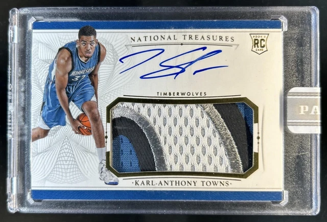 2019 Black Box Karl Anthony Towns 2015-16 National Treasures RC Patch Auto #1/1