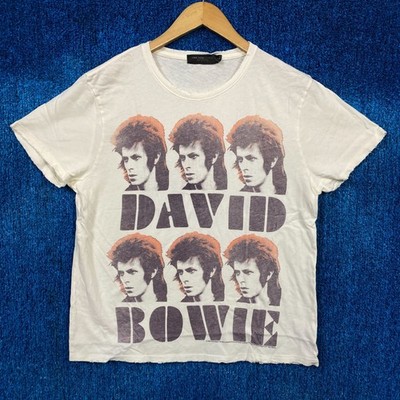 David Bowie Rock White T-shirt Size Medium