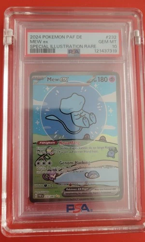 MEW EX DE PSA 10 232/091 Paldean Fates - BUBBLE MEW