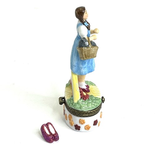 PHB Mago di Oz Dorothy Toto Trinket Box Ceramica Rubino Pantofole Cannon Falls - Foto 2 di 7