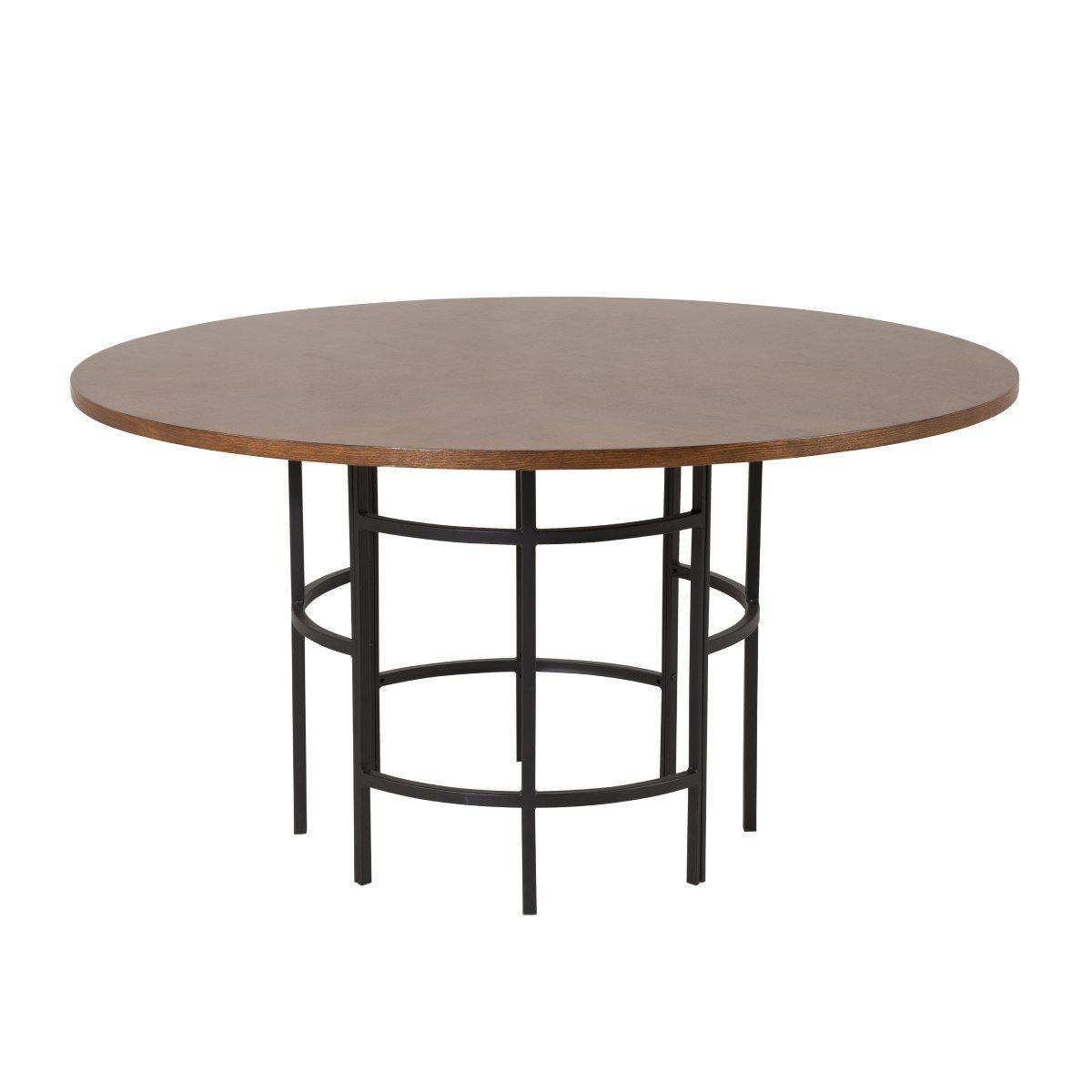 Table ronde Copenhagen 140cm marron pour gagner de la place en salle à manger