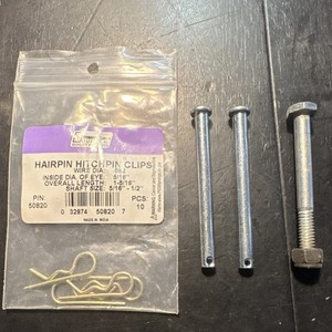 Double HH Hairpin Hitchpin Clips 5/16" x 1-5/16", (4)  Pack, Size 5/16-1/2"