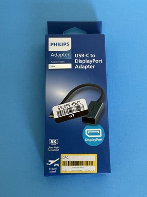 Philips USB-C to DisplayPort Adapter 8K UHD 60Hz 4K 144Hz Video Converter