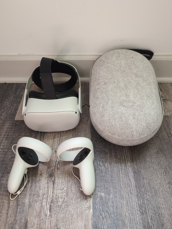 Oculus Quest 2 Meta VR Headset - Controllers, Carrying Case, Elite Strap
