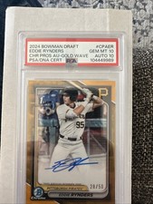 2024 Bowman Draft - Chrome Prospect Autographs Eddie Rynders #CPA-ER Gold...