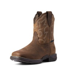Ariat Anthem Shortie II Waterproof Western Boot, Womens, Distressed Brown, Size