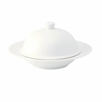 Oneida L5800000790 Luzerne Verge 24.25 oz. Porcelain Pasta Plate - 1 Doz