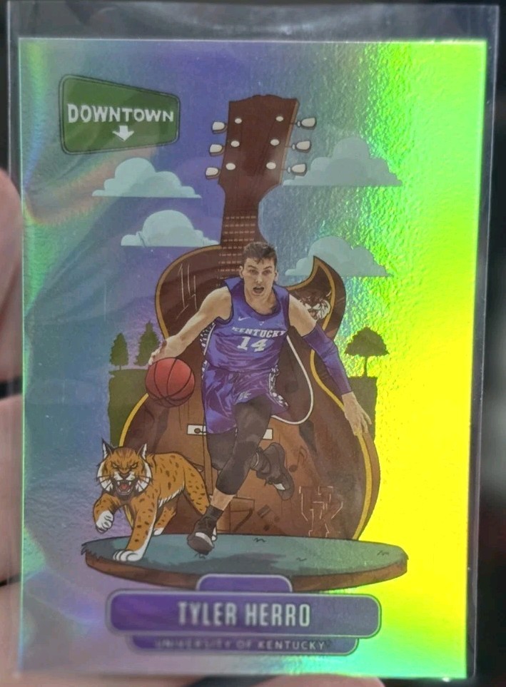 2020-21 Panini Prizm Draft Picks Downtown Tyler Herro #D-20 Kentucky Wildcats