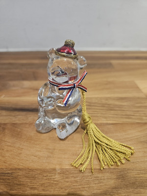 Bleikristall Gorham 2003 USA Patriotischer Teddy 100th Anniversary Rhode Island