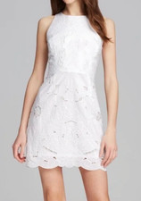 Milly white Floral Embroidered eyelet Claudia dress-size 6