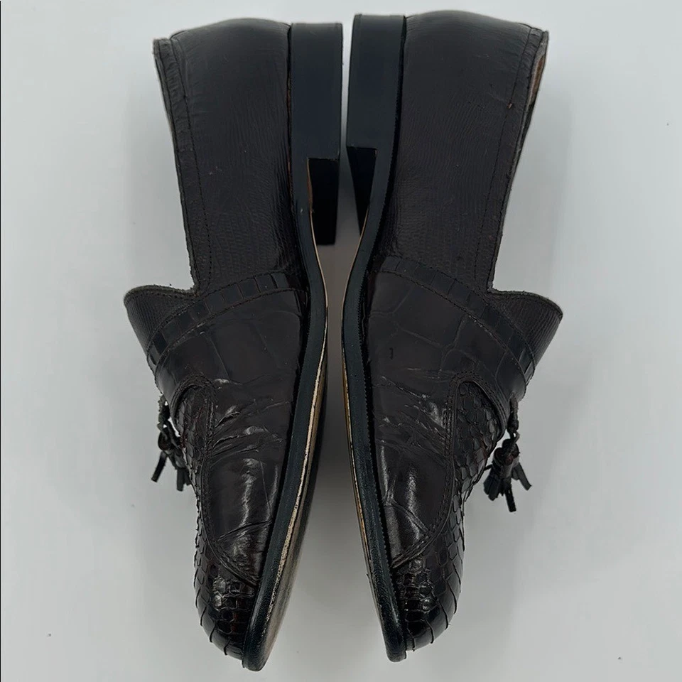 Mocasines sin cordones Stacy Adams de cuero marrón Foto 3 de 4