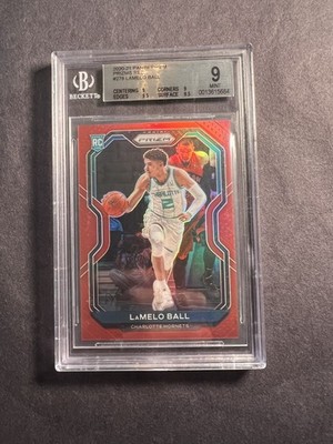 2020-21 Prizm LaMelo Ball Rookie Red Prizm /299 BGS 9 - Hornets