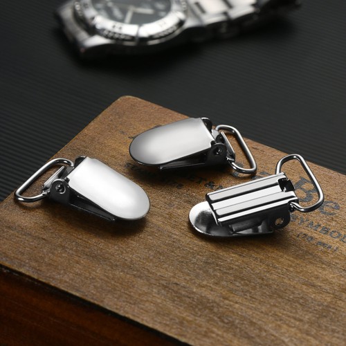 2 PCS Duckbill Buckle Strap Clip Suspender Vintage Holders Clips - Picture 9 of 12