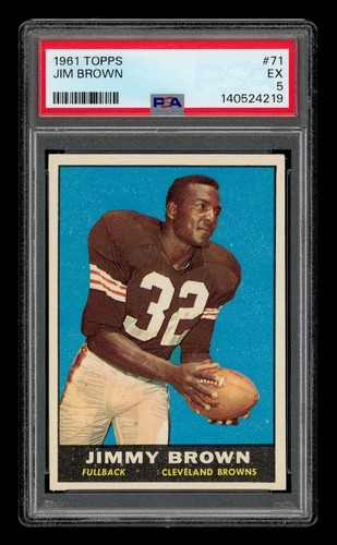 1961 Topps Set-Break # 71 Jim Brown PSA 5 EX