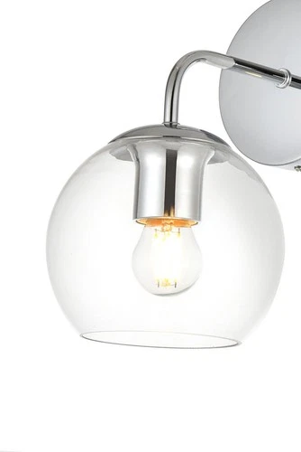 Elegant Lighting LD7321W6 Genesis 10" Tall Bathroom Sconce - Black - Picture 12 of 12