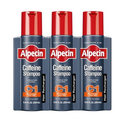Alpecin C1 Caffeine Shampoo 8.45 fl Oz (Pack of 3) I Hair Performance Enhance...