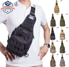 Tactical Molle Backpack Outdoor Assault Pack Messenger Sling Chest Shoulder Bag