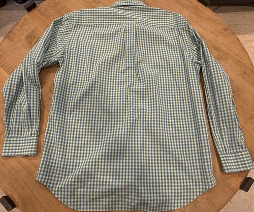 Vineyard Vines Whale Shirt Men’s Medium Plaid Green Blue Cotton M Check Plaid - Picture 11 of 14