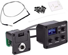 3-Band EQ Piezo Pickup Preamp Tuner LCD for Ukulele Amplifier Kit