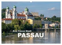 Drei FlüSse Stadt Passau (Wandkalender 2027 DIN A2 Quer), Calvendo Monatskalende