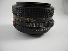 MINOLTA MD 50/2 LENS FOR MD MC SR CAMERAS PERFECT GLASS SMOOTH FOCUS