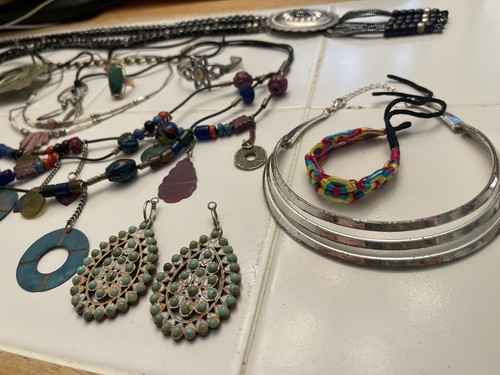 Southwest Native American Style Jewelry Lot Necklace Ring Earring Bracelet Boho - Picture 8 of 24