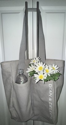 DEAN & DELUCA Canvas Tote Bag Multi Pocket| Utility Market - Eco-friendly Bottom