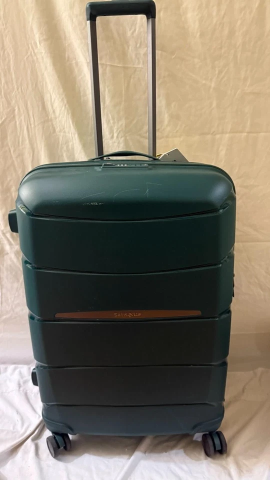 New Samsonite Outline Pro 25" Hard-Case Check In Spinner Luggage TSA Green Teal - Image 3 of 4