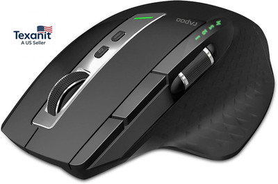 Bluetooth Wireless Mouse, 4 Adjustable DPI Rechargeable, Multi-Device (3 Bluetoo