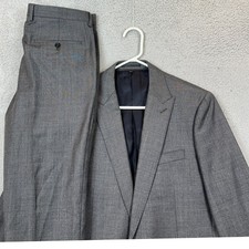 J Crew Wool Suit Pants Mens 40L 33X32 Ludlow Dark Grey Tollegno 1900 2 Piece Set