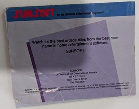 Batman Nintendo Entertainment System NES Manual de instrucciones Sunsoft 1989