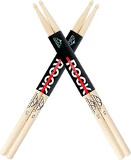 EASTROCK 5A Drum Sticks 2 Pairs Maple Drumsticks for Kids Adults Drummers